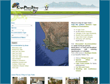 Tablet Screenshot of capeplace2stay.co.za